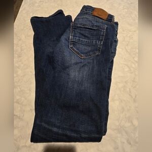 Classic Men's Dark Blue Denim Jeans